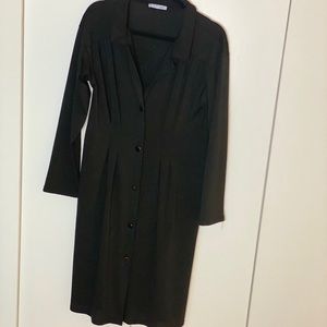 Zara Black Midi Shirt Dress